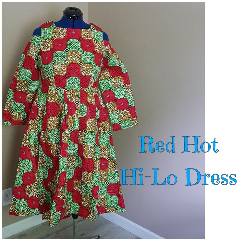 Red hot high low dress